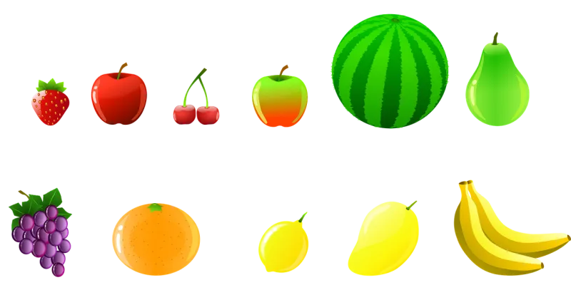 Fruits Strawberry Apple Stickdatei – Essen & Trinken