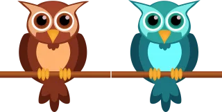 Owl Cute Nocturnal Stickdatei – Tiere