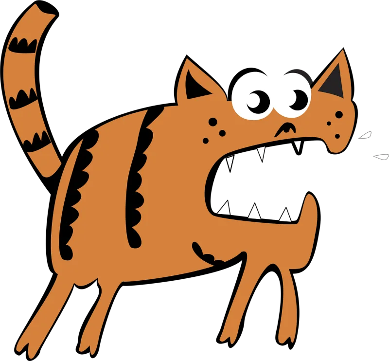 Vector Red cat Cute Stickdatei – Tiere