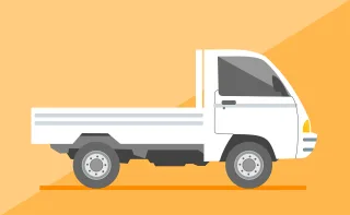 Car Pick up Transportation Stickdatei
