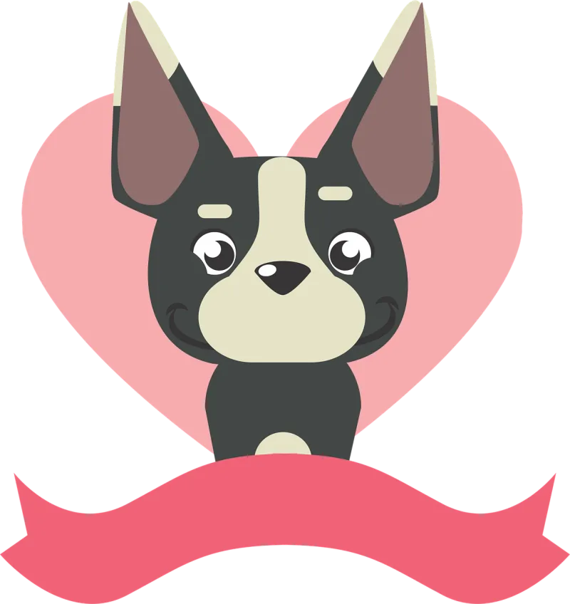 Dog Animal Love Stickdatei – Herzen & Liebe