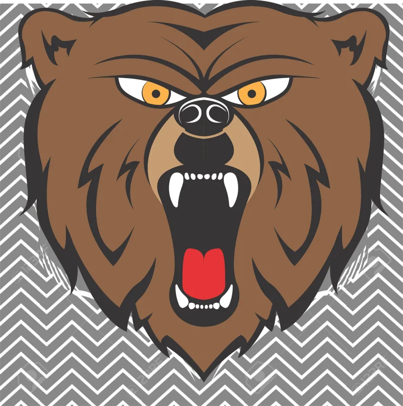 Bear Fierce Fearsome Stickdatei – Tiere