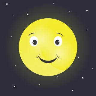 Moon Sky Night Stickdatei