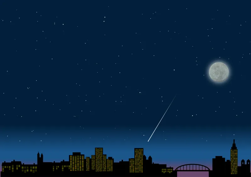 Night Heaven City Stickdatei – Natur