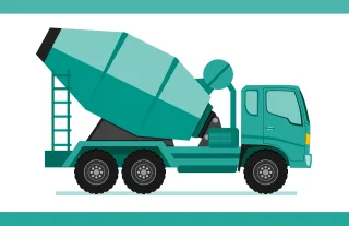 Truck Concrete mixer truck Heavy Stickdatei