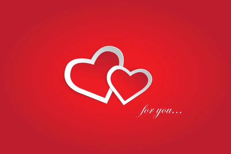 For you Hearts Red Stickdatei – Herzen & Liebe