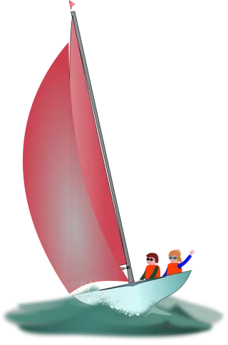 Sail On the wind Sailboat Stickdatei – Fahrzeuge