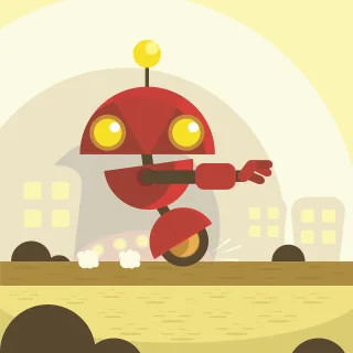 Robot Red Future Stickdatei