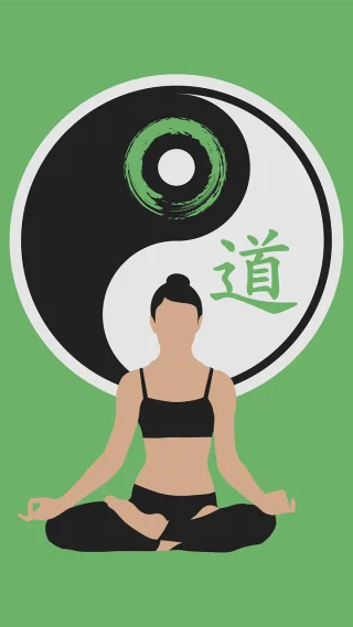 Cat Yin yang Woman Stickdatei