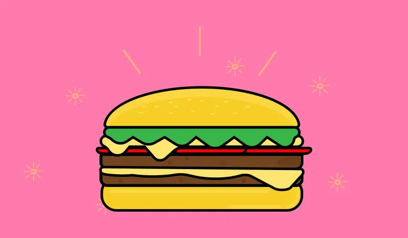 Burger Food Yummy Stickdatei – Essen & Trinken