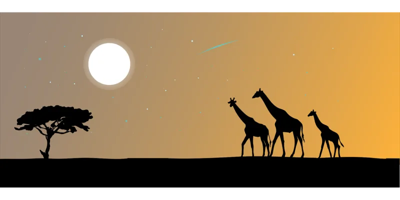 Giraffe Animal The silhouette Stickdatei – Natur
