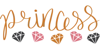 Princess Diamonds Svg Stickdatei