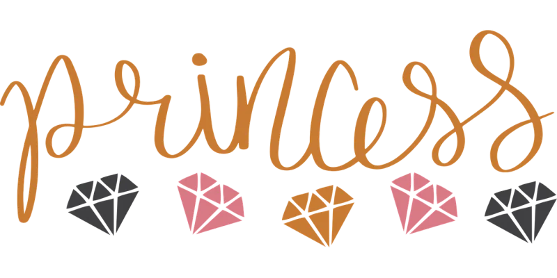 Princess Diamonds Svg Stickdatei – Kinder
