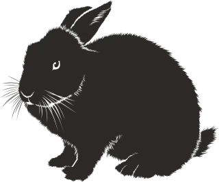 Rabbit Nature Silhouette Stickdatei