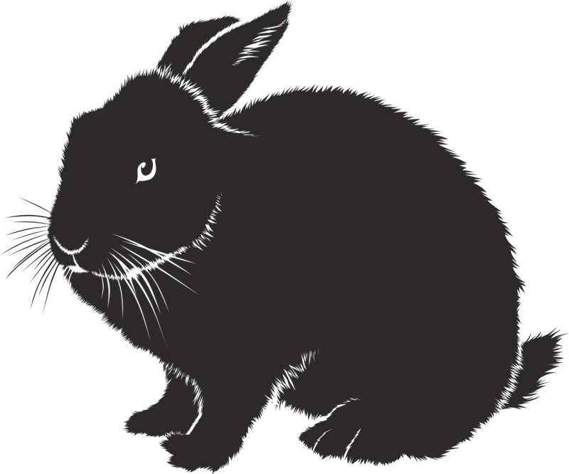 Rabbit Nature Silhouette Stickdatei – Tiere