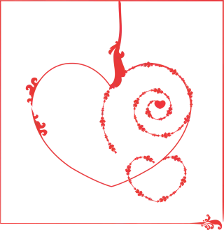 Decorative Heart Red heart Stickdatei