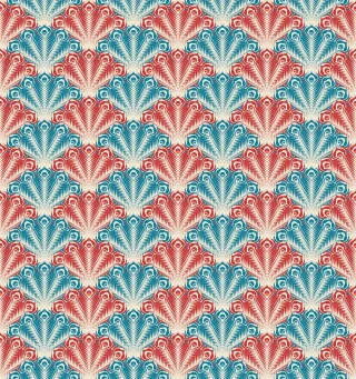 Seamless patter Peacock Feathers Stickdatei – Natur