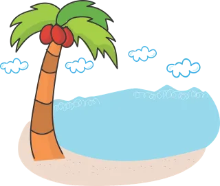 Palm tree Beach Nature Stickdatei