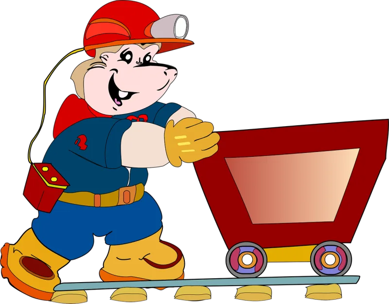 Miner Trolley Worker Stickdatei – Fahrzeuge