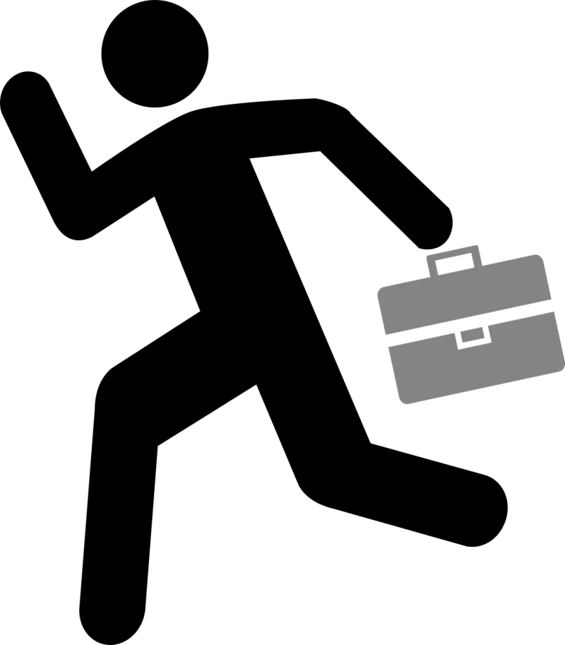 Stick person Running Briefcase Stickdatei – Sport