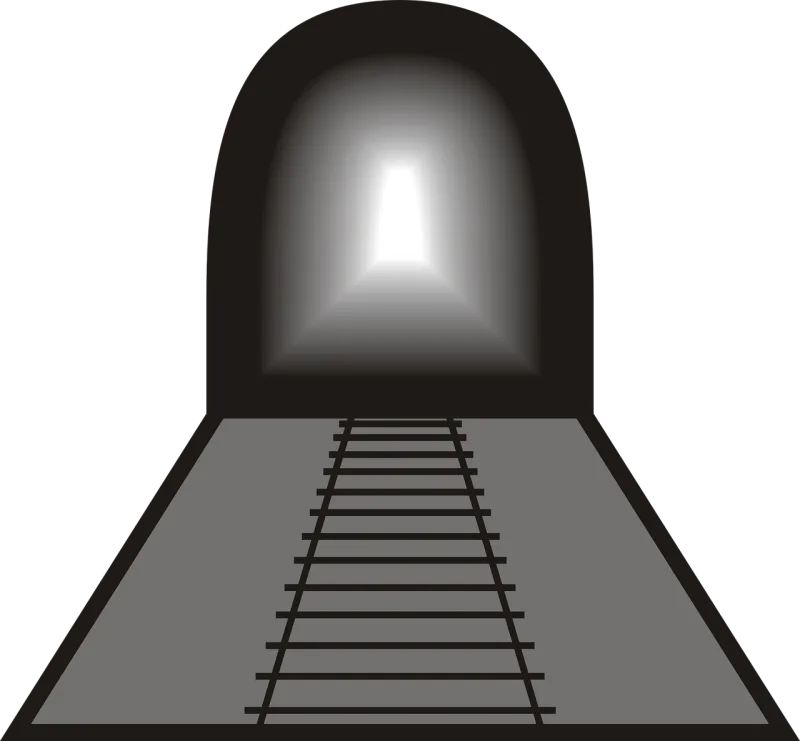 Tunnel Tracks Rails Stickdatei – Kinder
