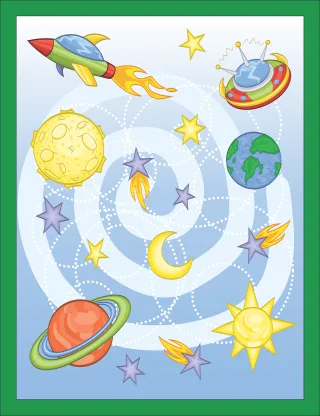 Space science fiction Outer space Rocket ship Stickdatei