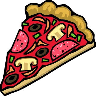 Pizza Food Slice Stickdatei