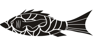 Fish Symbol Vector Stickdatei