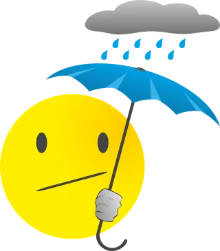 Smiley Emoticon Rain Stickdatei