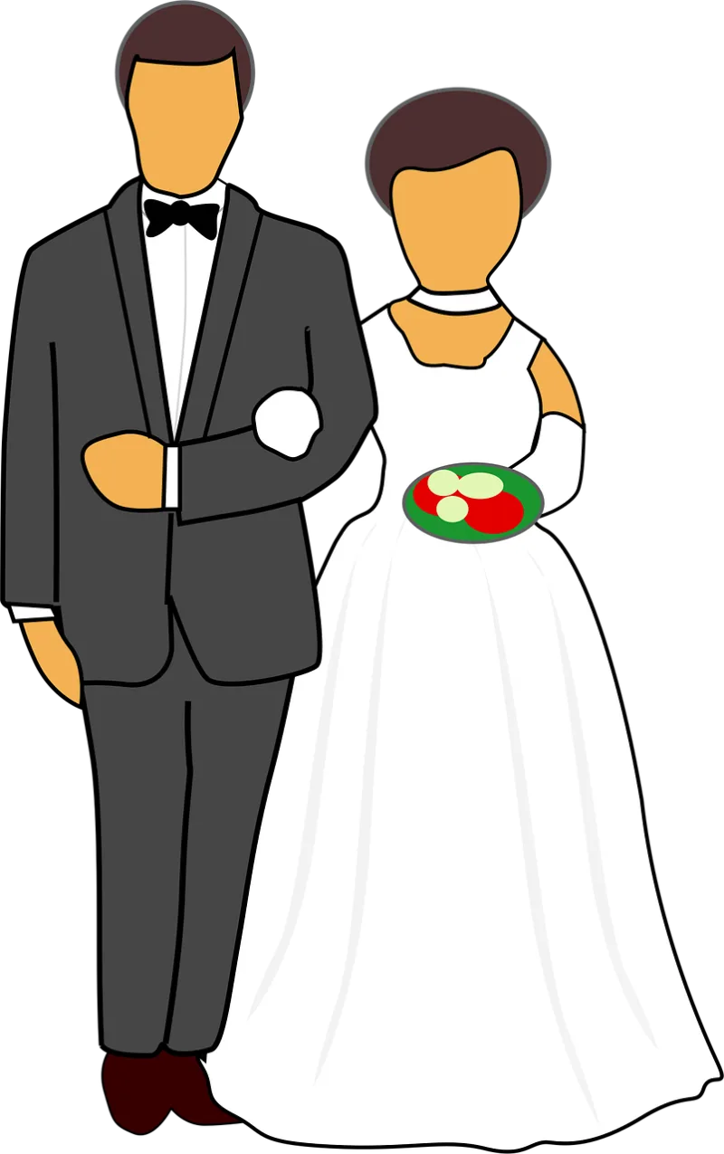 Married Couple Wedding Stickdatei – Herzen & Liebe