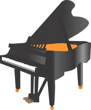 Piano Grand Instrument Stickdatei