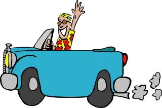 Old man Drive Vintage car Stickdatei – Fahrzeuge