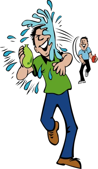 Water splash Balloons Toss Stickdatei