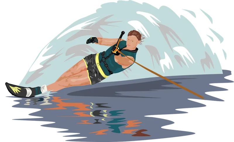 Water skiing Slalom Skier Stickdatei – Sport