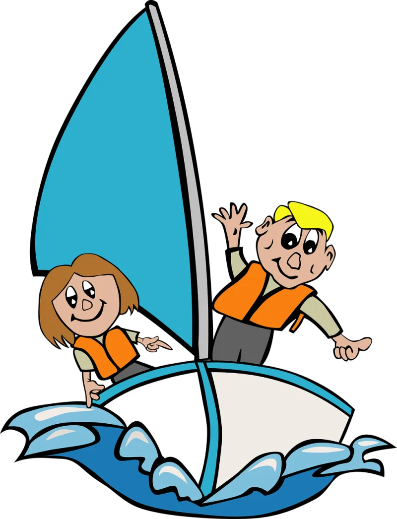 Sailboat Children Kids Stickdatei – Fahrzeuge