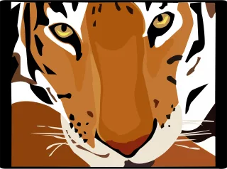 Tiger Forest Animal Stickdatei