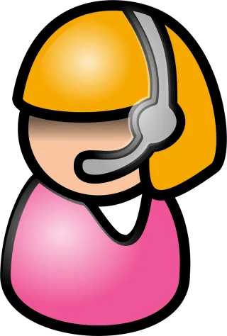 Girl Call center Operator Stickdatei