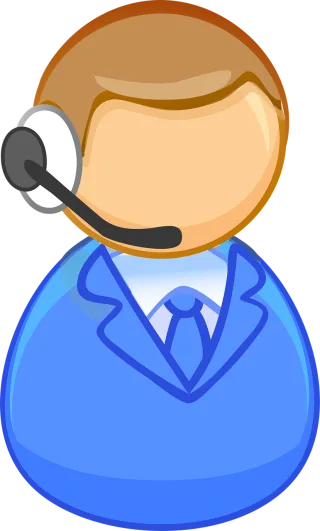 Man Operator Call center Stickdatei