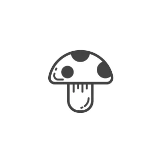 Mushroom Icon Food Stickdatei