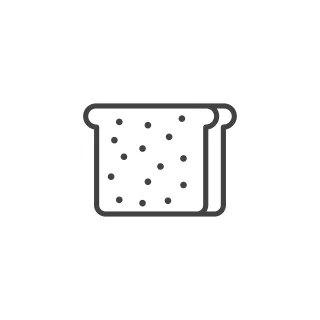 Bread Icon Food Stickdatei