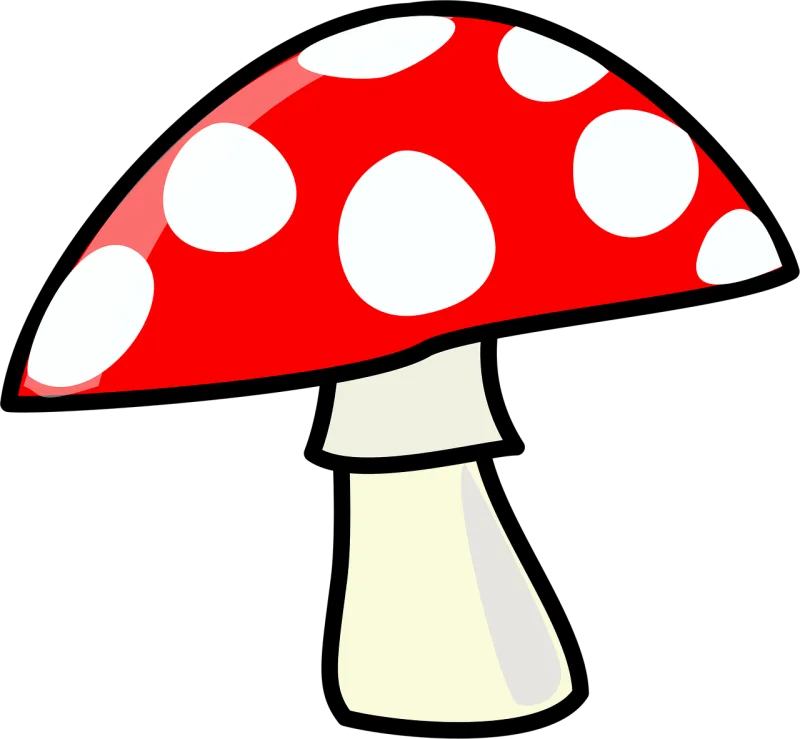 Mushroom Red Cartoons Stickdatei – Natur