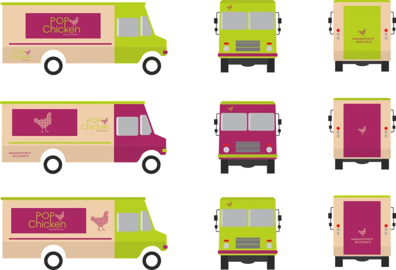 Food truck Truck Food Stickdatei – Fahrzeuge