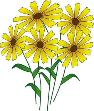 Flowers Nature Yellow Stickdatei