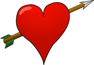 Heart Cupid Pierced Stickdatei