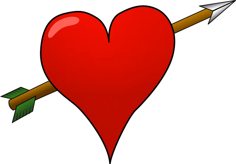 Heart Cupid Pierced Stickdatei – Herzen & Liebe