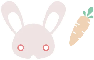 Rabbit Carrot Animal Stickdatei