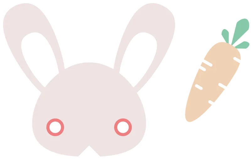Rabbit Carrot Animal Stickdatei – Tiere