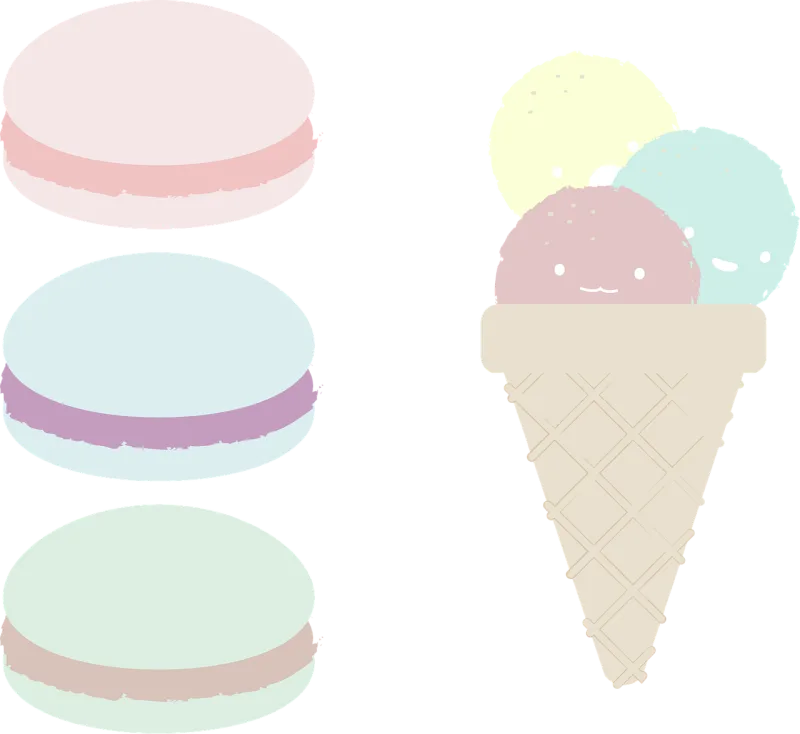 Snack Food Macaroon Stickdatei – Essen & Trinken