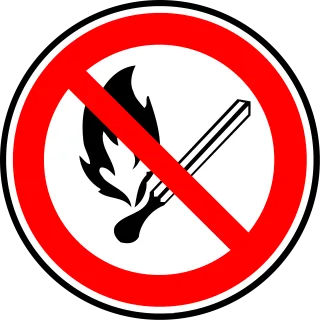 Sign No fire No flame Stickdatei – Fahrzeuge