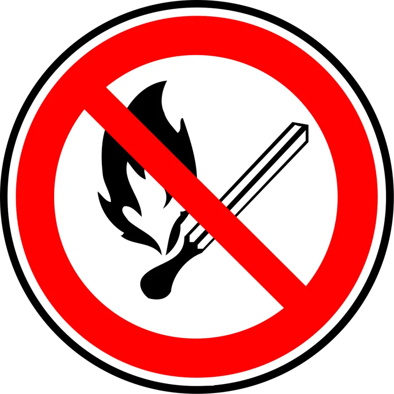 Sign No fire No flame Stickdatei – Fahrzeuge